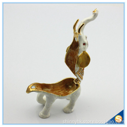 Enamel Craft Creative Antique Elephant Trinket Box Home Decoration Jewelry Box SCJ722